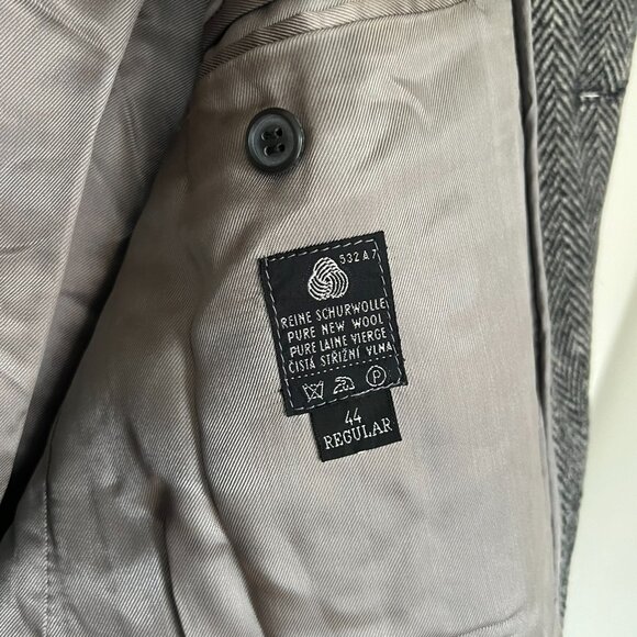 HERRINGBONE WOOL TRENCHCOAT - Picture 3 of 5